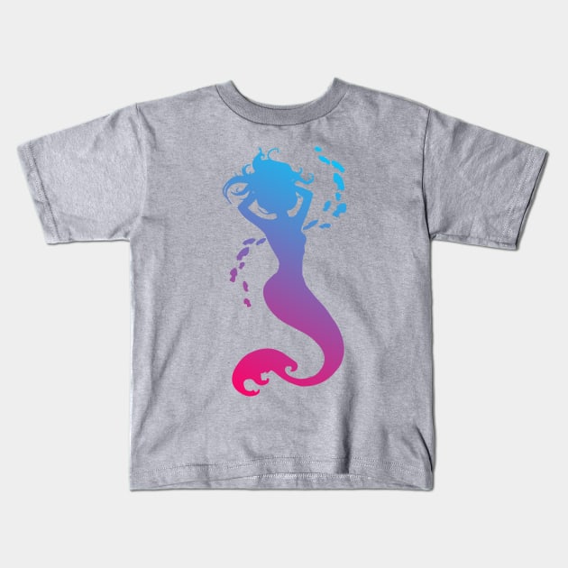 Dancing Mermaid Kids T-Shirt by AlondraHanley